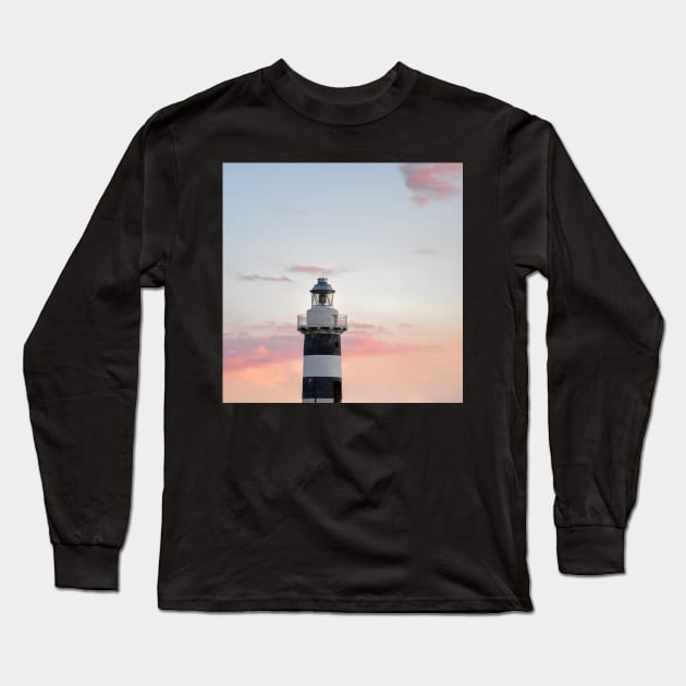 Lighthouse at sunset Long Sleeve T-Shirt by mooonthemoon
